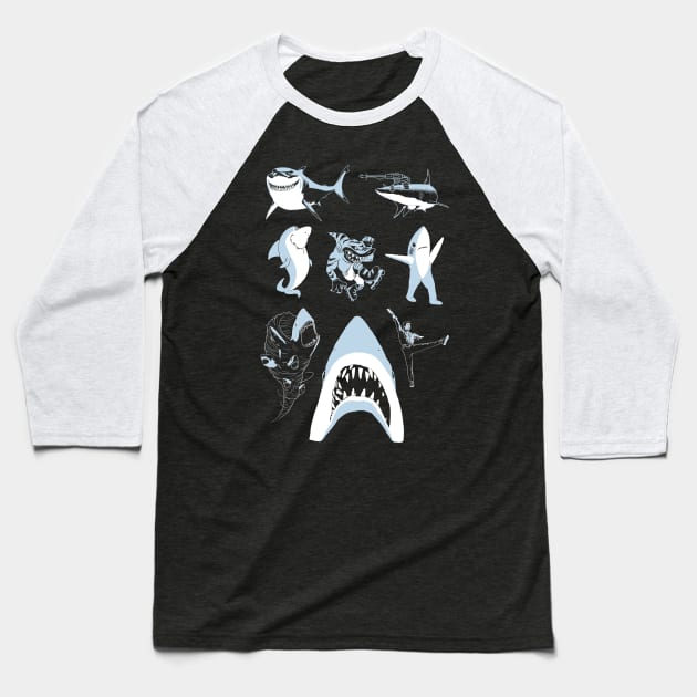 Famous Sharks Baseball T-Shirt by C.E. Downes